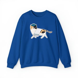 Jewish Cat Adult Sweatshirt, Cat with Tallit Sweatshirt, Fun Jewish Sweashirt, Gift for Jewish Cat Person, Gift for Rabbi, Crewneck Pullover