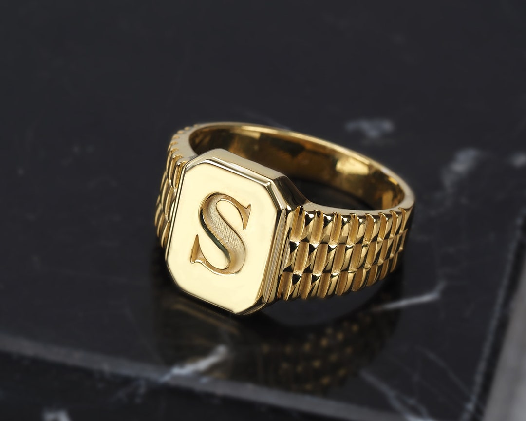 Mens Ring, Pinky Ring Men, Mens Jewelry, Initial Ring, Unisex