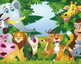 MEETSIOY Birthday Theme Backdrop for Party Photography Yellow Theme Cute Cartoon Animal Background Kids Birthday Party Dropdrop Decoration Props 7x5ft HXMT071 MEETSIOY Birthday Theme Backdrop for Party Photography Yellow Theme Cute Cartoon Animal Background Kids Birthday Party Dropdrop Decoration Props 7x5ft HXMT071