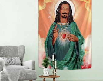 Jesus Tapestry Wall Hanging Mystical Psychedelic Tapestries Boho Aesthetic Room Hippie Bedroom Background Decor