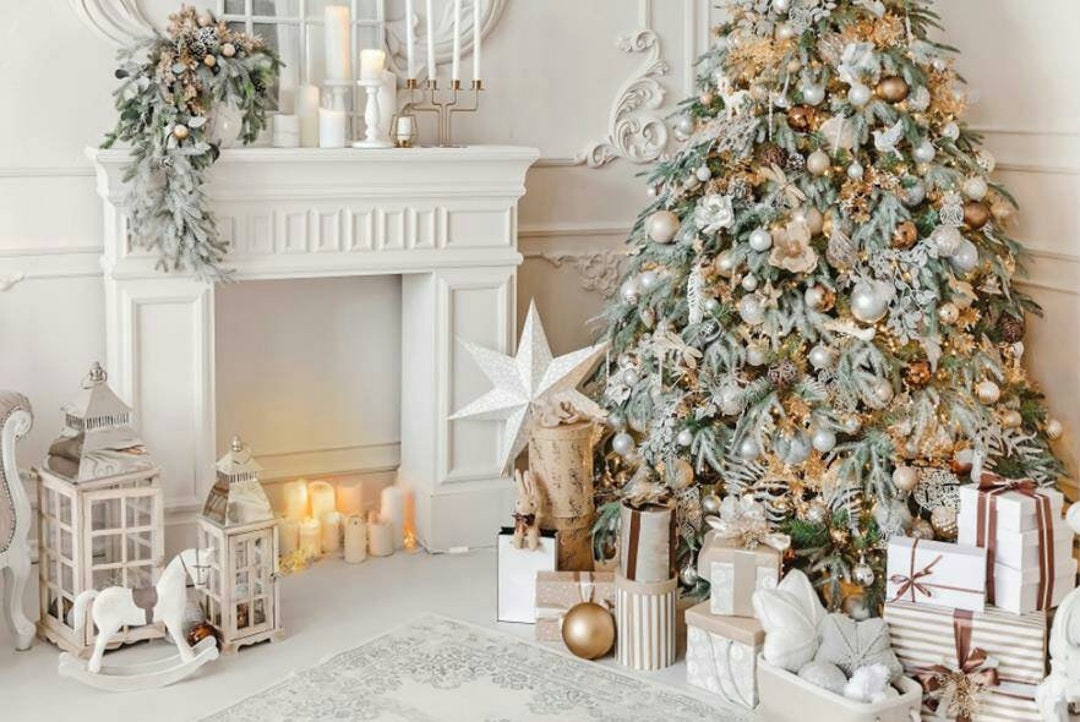Weihnachts-Fotohintergrund – 3 X 2,4 M, Polyester, Mit Schneeflocken & Wintermotiven Für Feiern