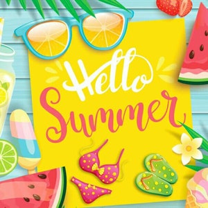 Foto Hintergrund für Sommer Thema Party Sonnenbrille Obst Blume Bikini Fotografie Hintergrund Hawaii Thema Banner Benutzerdefinierte Vinyl Hintergrund