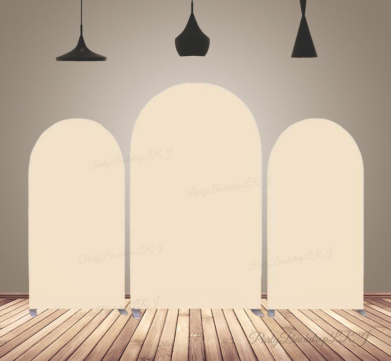 Stand Up Rounded Backdrop Sign Beige Chiara Arch Cover: Double-sided Wedding Backdrop - Etsy