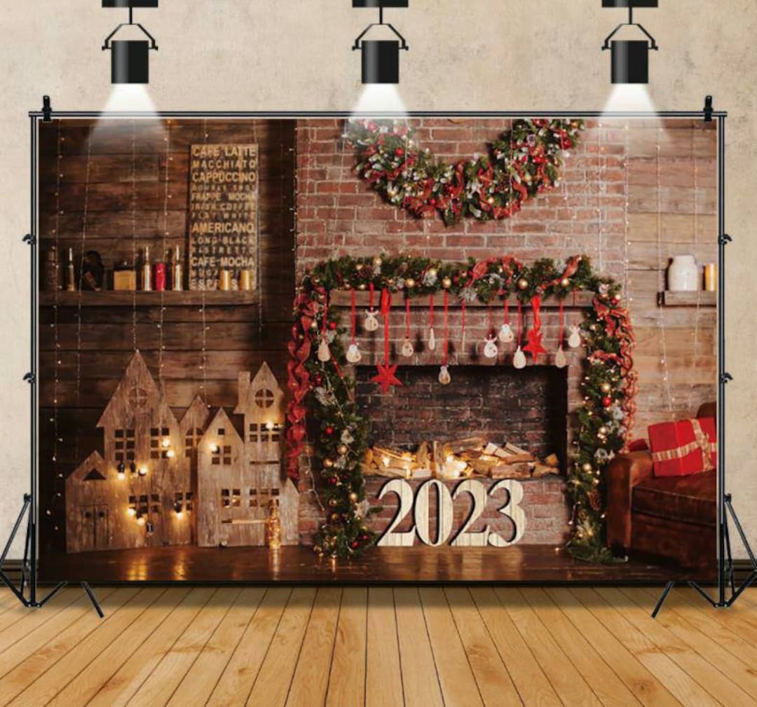 Weihnachtlicher Fotohintergrund – 2 X 1,5 M, Vinyl, Mit Kamin, Socken & Geschenken, Perfekt Für Weihnachtsfotos, Videos Oder Partys