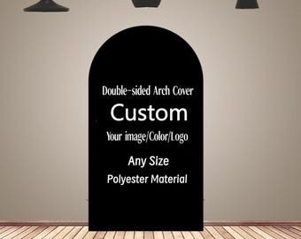 Custom Text Logo Chiara Arch Wall Backdrop Cover Personalized Party Photography Background Double-Sided Birthday Decor