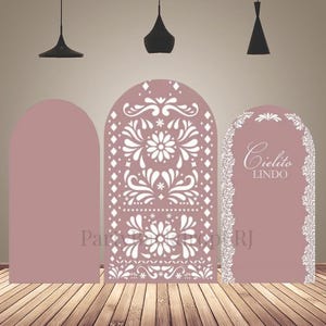 Mexican Cielito Lindo Wedding Kids Birthday Party Backdrop Baby Shower Chiara Arch Wall Backdrop  Newborn 1st Birthday Backdrop Double-Sided