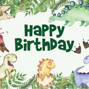 Baby Shower Animals Photography Backdrop Wall Birthday Party Green Leaves Banner Dinosaurs Background Party Backdrop Painting