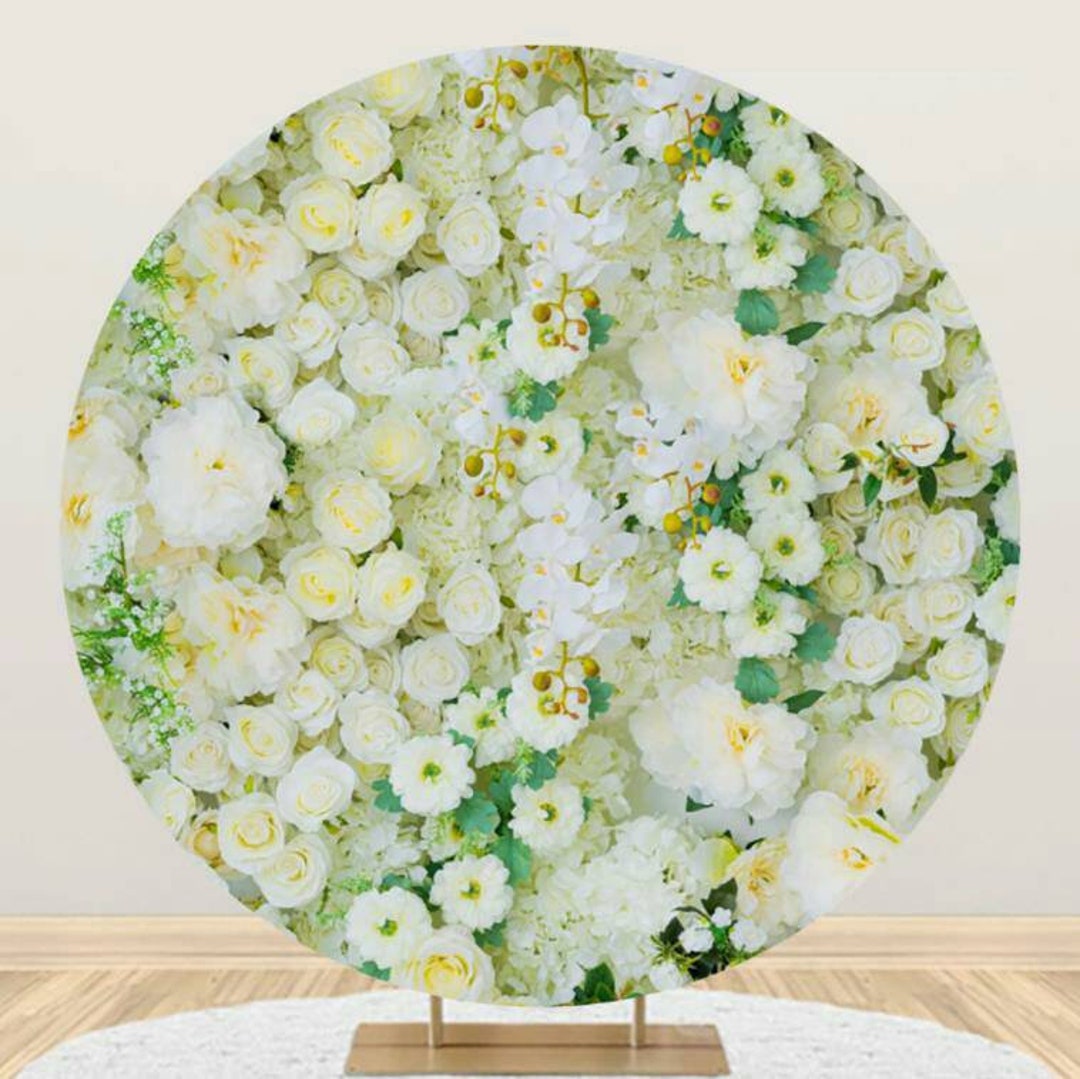 Round Flower Wall Backdrop Cover Wedding Photo Photography Etsy