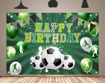 Football Vinyl Backdrop Soccer Sports Theme Birthday Party Banner Decor Photo Booth Props