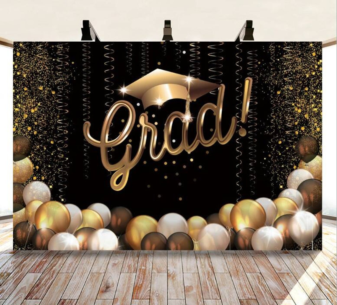 Congrats Grad Photography Backdrop Graduation Party Backdrop Etsy