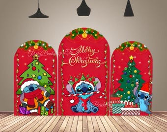 Christmas Party Arch Backdrop Cover Xmas Stitch Theme Chiara Arched Wall Photography Background