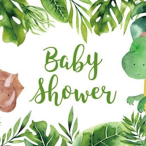 Green Leaf Kids Birthday Photography Backdrop Baby Shower Dinosaurs Jungle Party Backdrop Photo Background Banner Studio Props