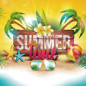 Sommer Thema Party Hintergrund Pflanze Strand Fotografie Hintergrund Geburtstag Party Hawaii Thema Banner Benutzerdefinierte Hintergrund