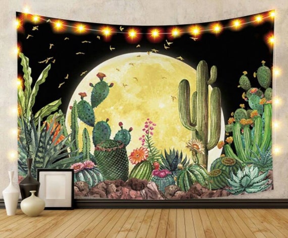 Desert cactus tapestry hotsell