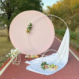 Round Backdrop Stand Wedding Arch Stand Circle Arch Backdrop Frame Support Stands Gold White Stands Baby Shower Party Decor Stand