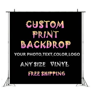 Sfondo fotografico Banner in vinile personalizzato Sfondo per feste di compleanno per bambini Personalizza foto / Logo Stampa Sfondo Decorazione Puntelli