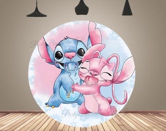 Circle Stitch und Lilo Gender Reveal Backdrop: Kindergeburtstag-Fotodekor