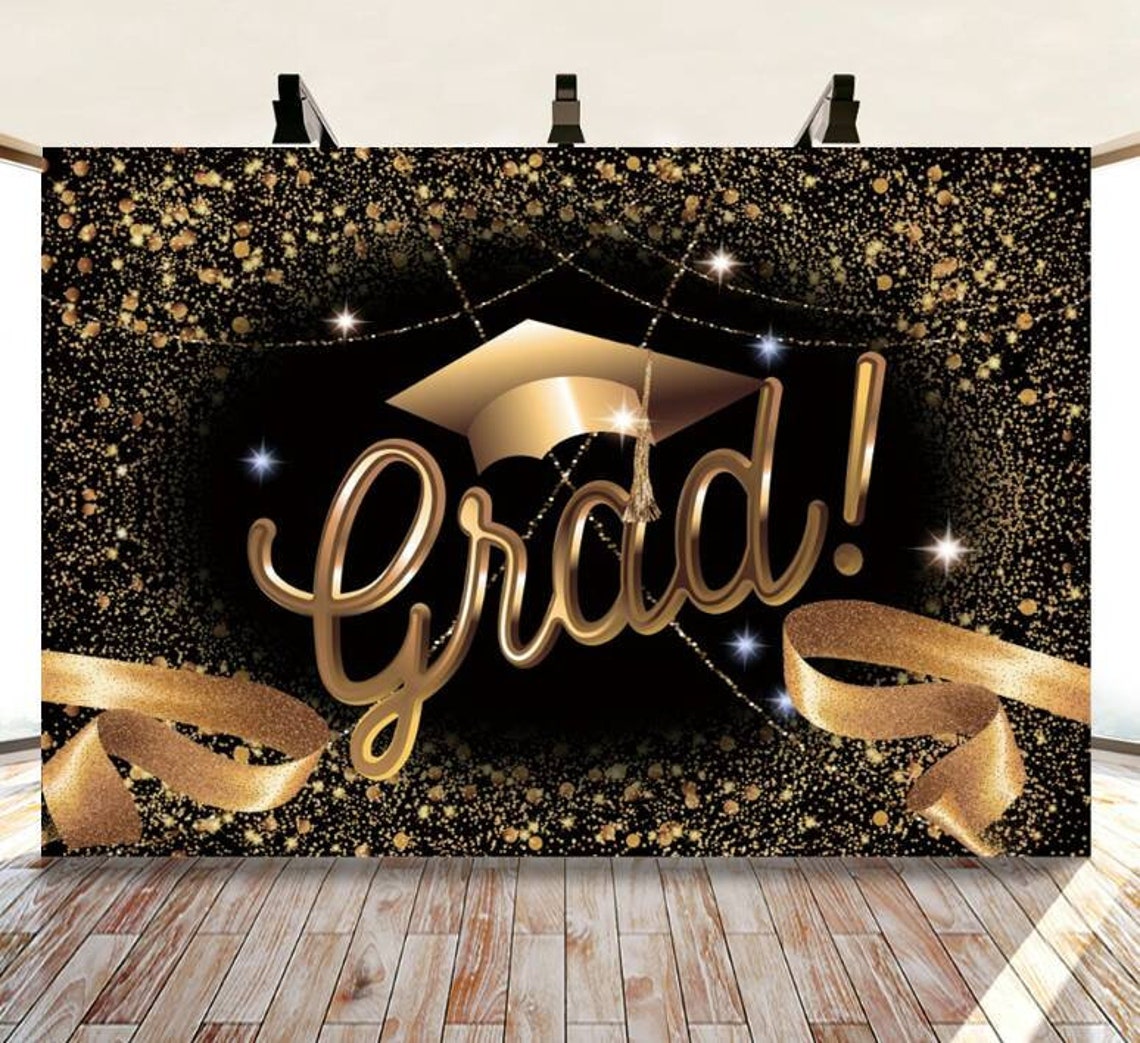 Congrats Grad Photography Backdrop Graduation Party Backdrop Etsy