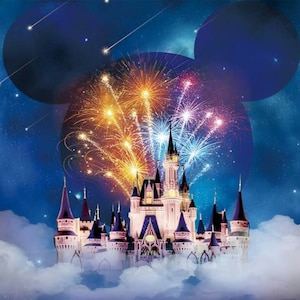 Fondo de fotografía de Castillo de dibujos animados Mickey Mouse cartel para fiesta de cumpleaños de niños foto de fondo personalizado Banner accesorios de estudio
