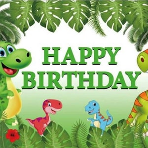Fondo de fiesta de cumpleaños de dinosaurio de la selva, Fondo de fotografía de animales, pared, niños, jirafa, foto de fondo, accesorios de estudio, decoración, Banner