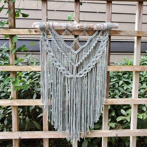 Large Macrame Wall Hanging Available in White, Gray, Mustard, Green, Mint,  Salmon, Blush or Lavender 46 X 40 116cm X 100cm 