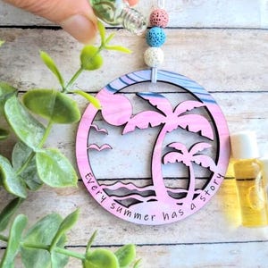 Palme Auto Anhänger. Strand ätherisches Öl Diffusor. Tropisches Dekor