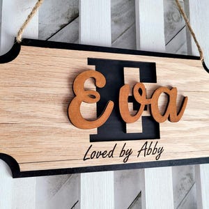 Personalized Horse Stall Sign: Layered Baltic Birch Plaque