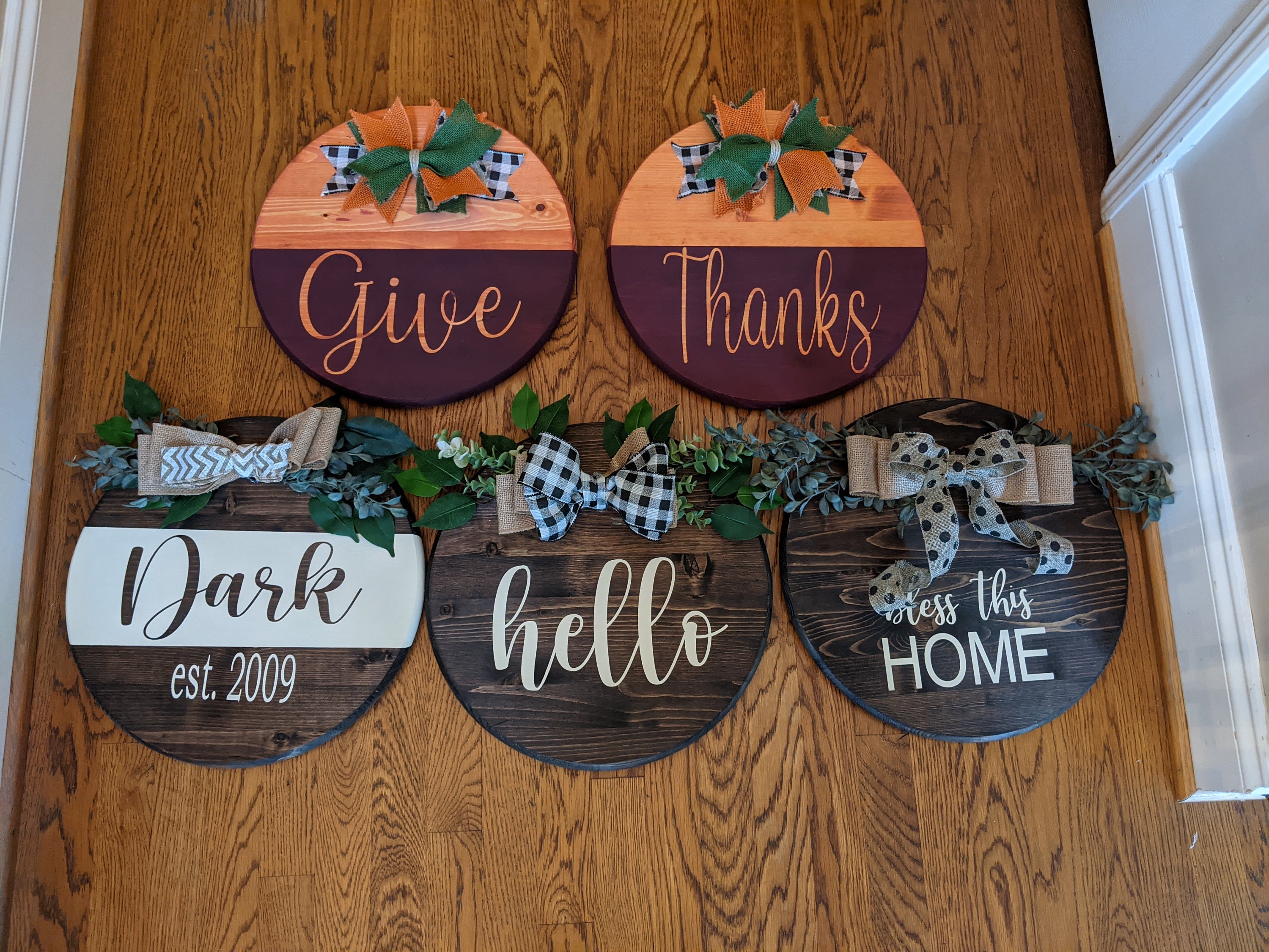 Personalized Front Door Hanger Etsy