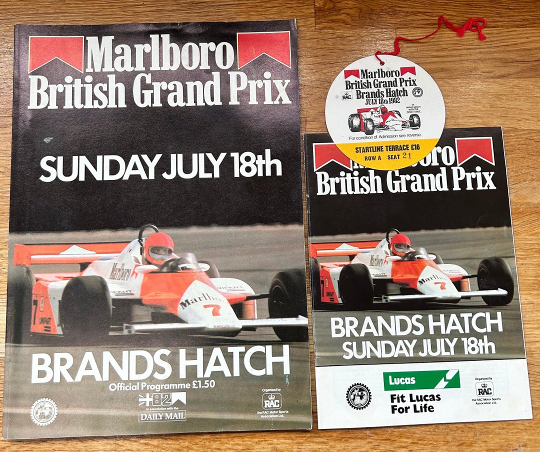 1982 British Grand Prix Formula 1 Official Race Programme Etsy