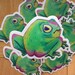 Cute frog butt sticker cottagecore weatherproof