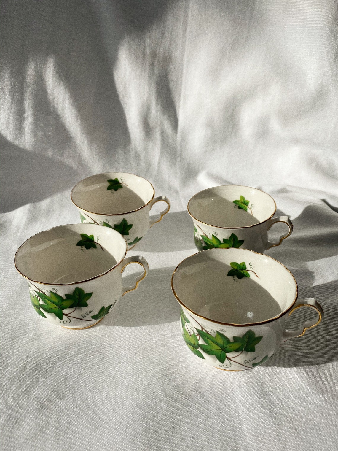 Royal Kent British Tea Cups 8258 Pattern Scalloped Edges Etsy
