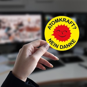 Atomkraft nein danke Aufkleber Sticker Auto Vespa Camper Wohnmobil Motorrad Waschanlagenfest Witterungs- und UV-beständig
