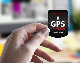 GPS Tracking Sticker Set Fahrrad 2x Aufkleber Bike Mountainbike Rennrad Security Tracker carbon look Wetterfest UV-Beständig