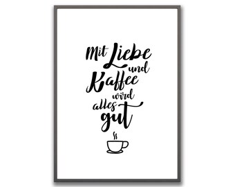 Kaffee Poster Etsy