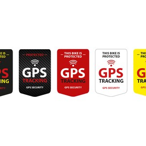 GPS Tracking Sticker Set Bicycle 2x Stickers Bike Mountain Bike Road Bike Security Tracker Weatherproof image 2