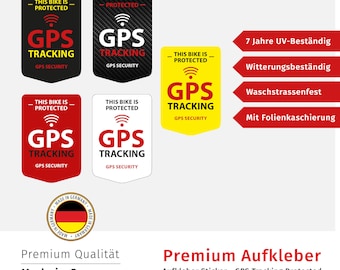 GPS Tracking Sticker Set Bicycle 2x Stickers Bike Mountain Bike Road Bike Security Tracker Weatherproof