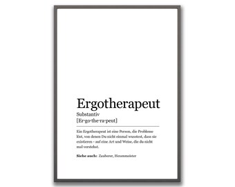 Occupational therapist image PDF poster download mural print gift idea practice decoration description synonym