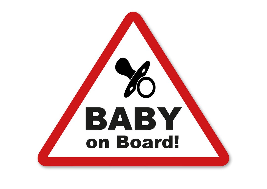 2 Adesivi Baby On Board Per Auto - Segnale Avvertimento Riflettente Con Piede Bambino - Antigraffio E Resistente Alle Intemperie - 3