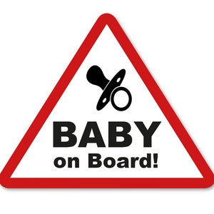 Naklejka Baby on Board Naklejka Znak ostrzegawczy Myjnia samochodowa Odporna na warunki atmosferyczne i promieniowanie UV