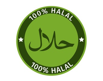 Halal Aufkleber Fenster Sticker für Döner Imbiss Bistro Schaufenster Wetterfest UV-Beständig