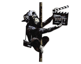 Film Production Monkey Sticker Banksy Bumper Sticker Urban Street Art Sticker Grafitti