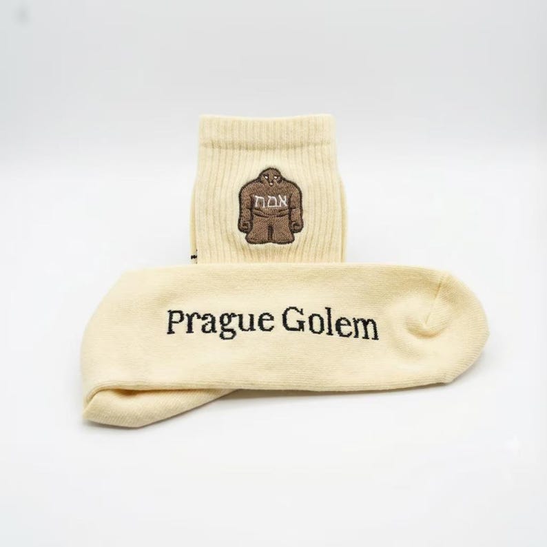 Golem of Prague Socks White sz. L/XL