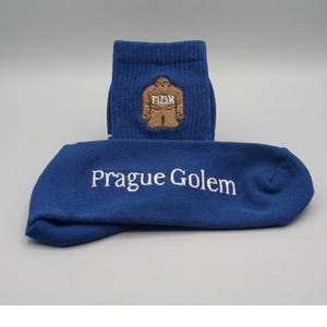 Golem of Prague Socks Blue size L/XL