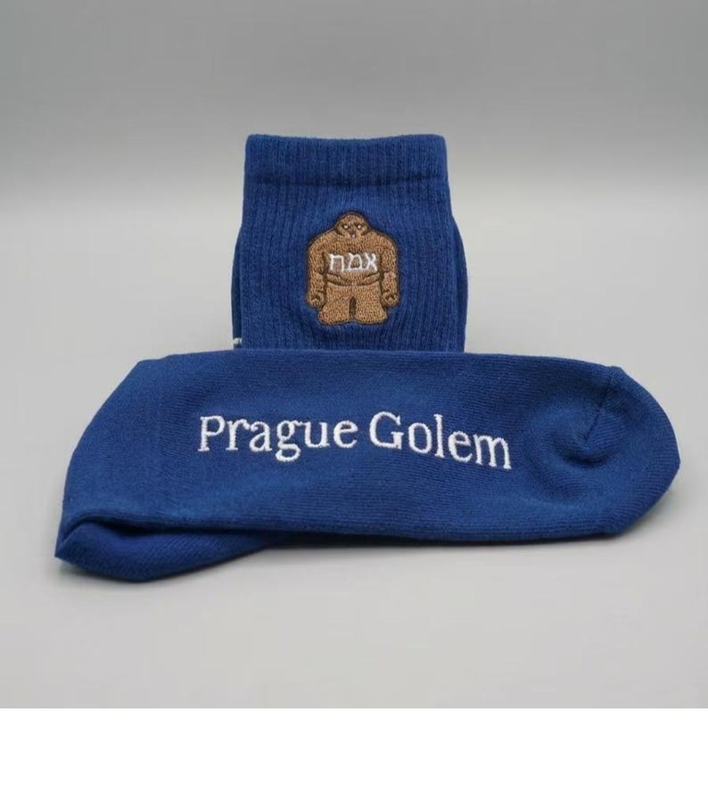 Golem of Prague Socks Blue size L/XL