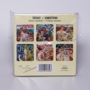 Alphonse Mucha Art Coasters: Prague Art Nouveau, Set of 6