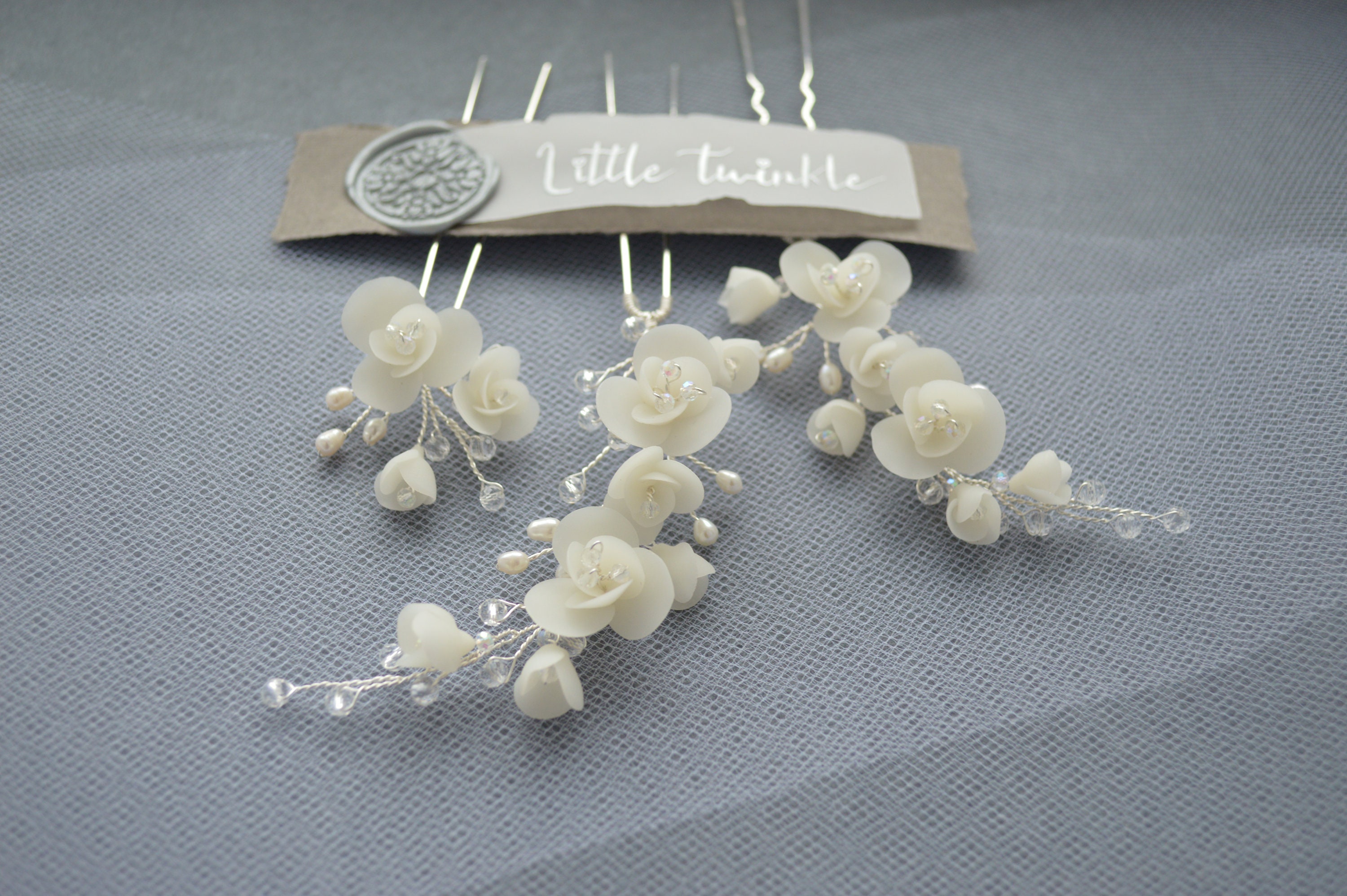 Épingles à cheveux avec des fleurs épingles à cheveux Etsy