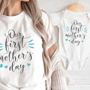 Our First Mother&#39;s Day svg | Happy Mother&#39;s Day svg | Mama and Me svg | Mom life | cut file