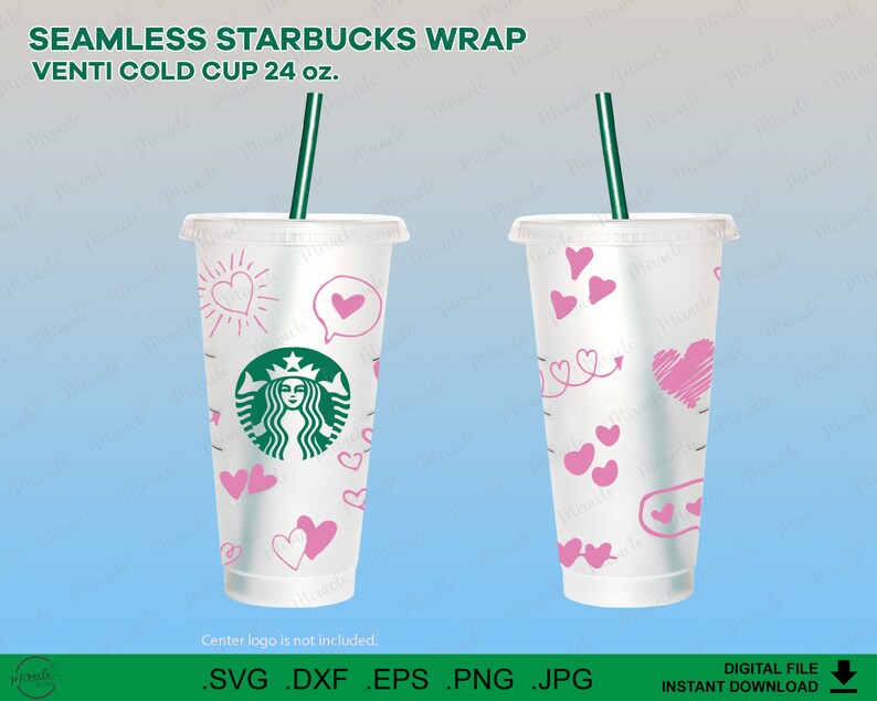Download Seamless Hearts Starbucks Cold Cup SVG Hearts SVG ...