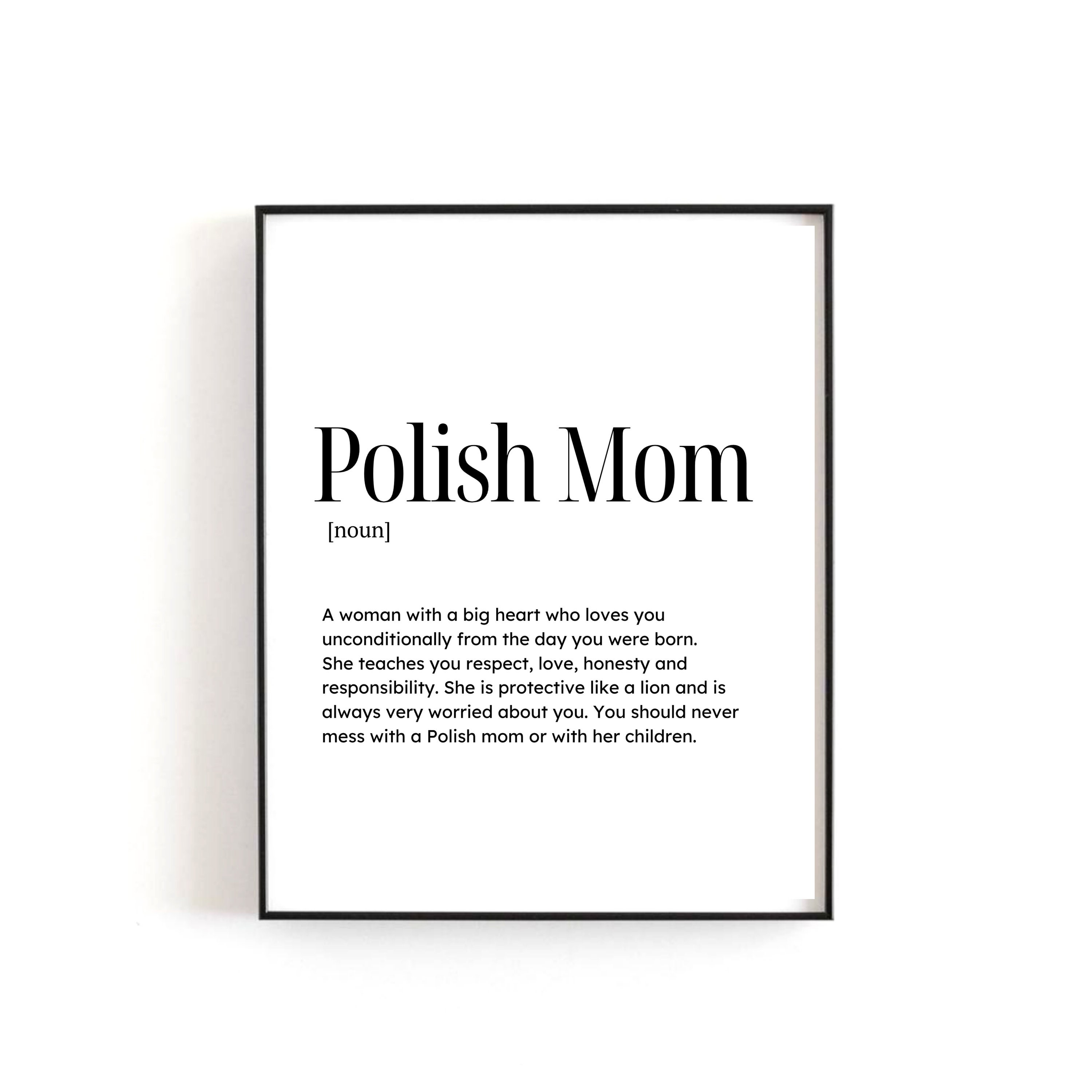 Polish Mom definition Polish Mom Quote Polish Mama Polish Etsy