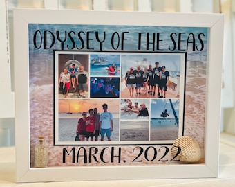 Vacation Frame, Vacation Shadowbox, Custom Shadow Box, Travel Photo Frame, Family Vacation, Cruise, Camping Trip, Family Memories, Collage